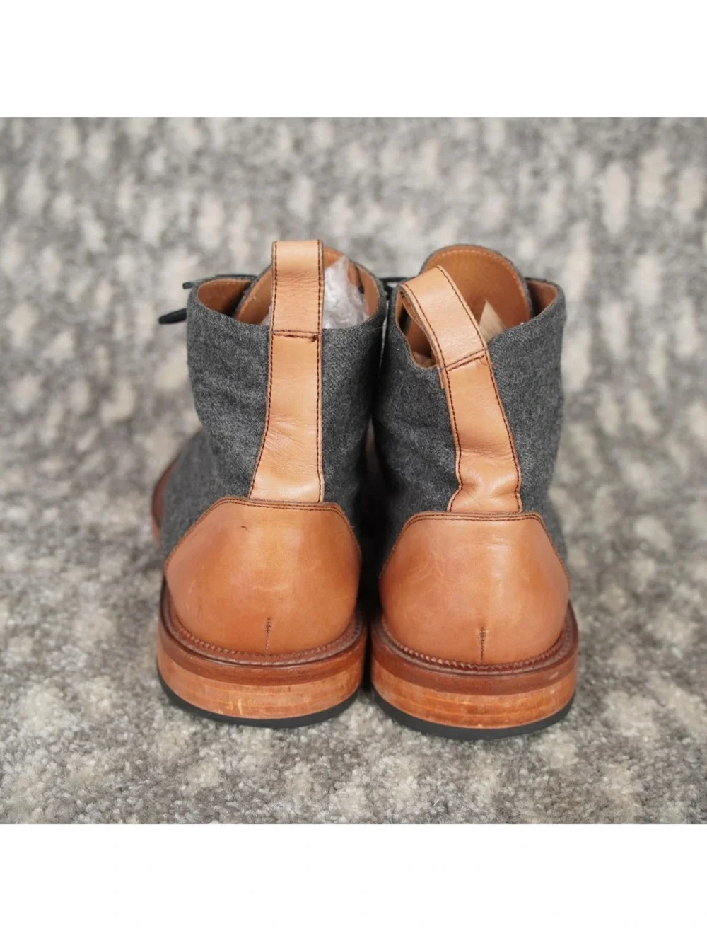 Taft The Jack Boot Mens EU42 Gray Brown Wool Calfskin Casual Handcrafted Spain